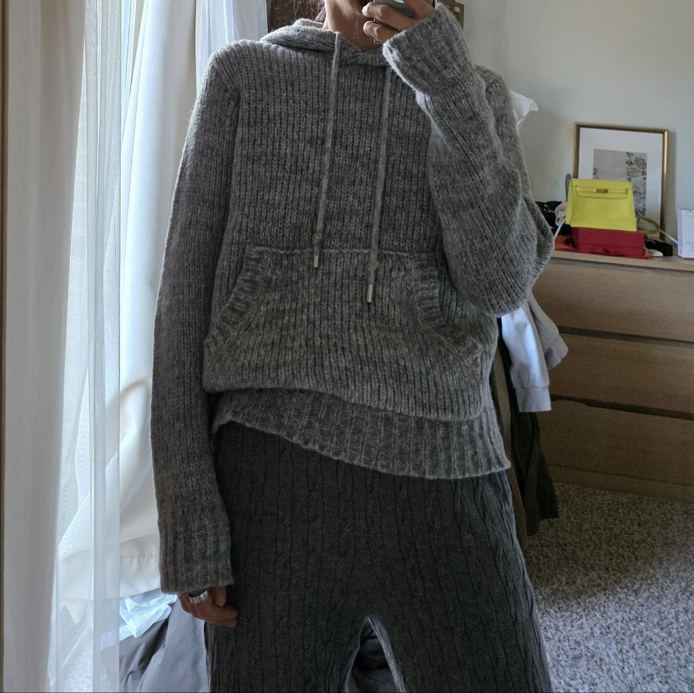 Helmut Lang Knitted Hoodie Sweater